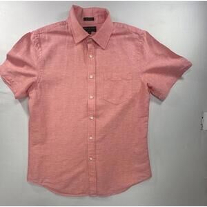 Banana Republic Slim Fit Linen Button Up Red Men's Medium